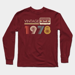 Vintage 1978 Limited Edition Cassette Long Sleeve T-Shirt